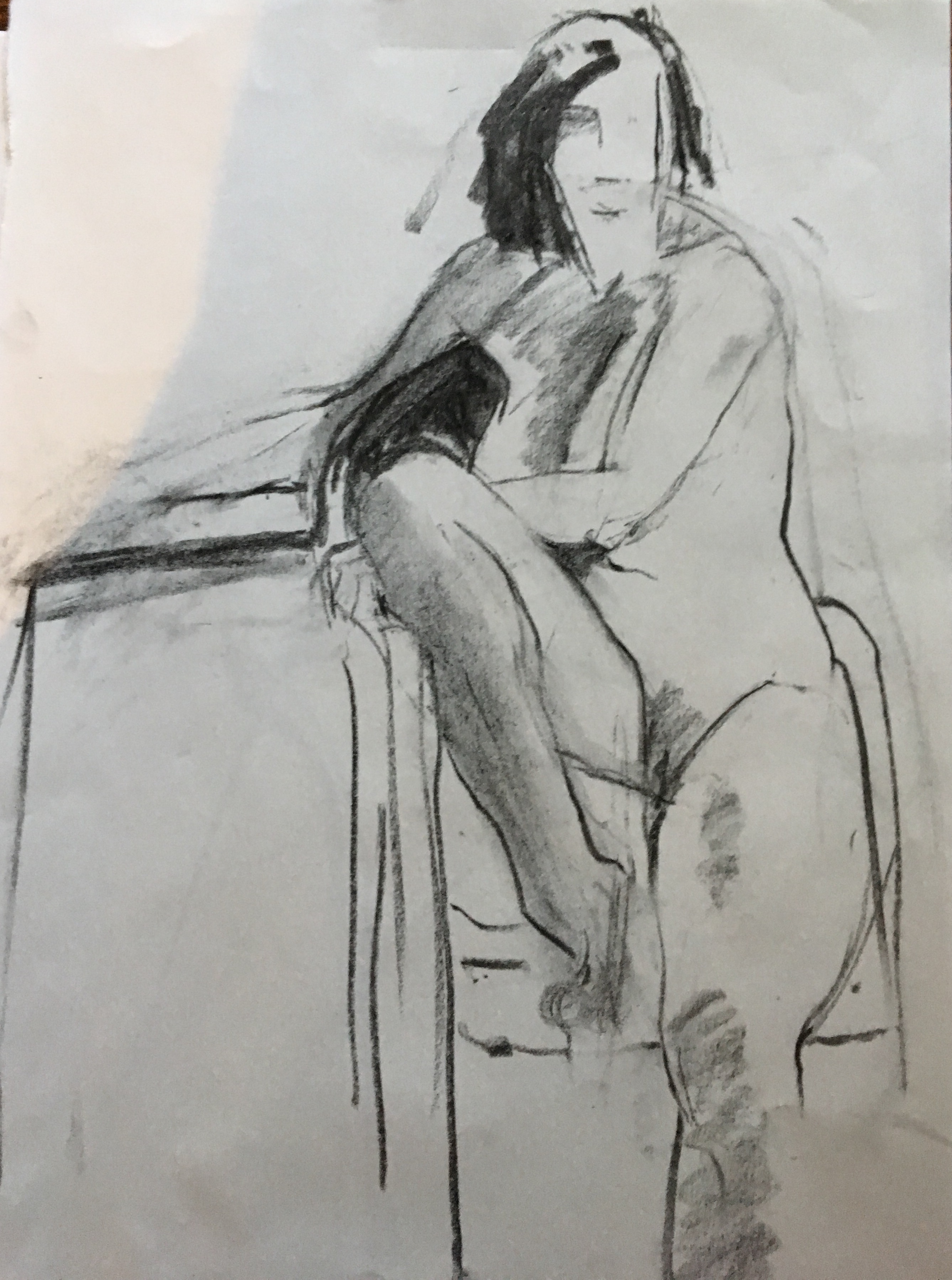 Seated nude
